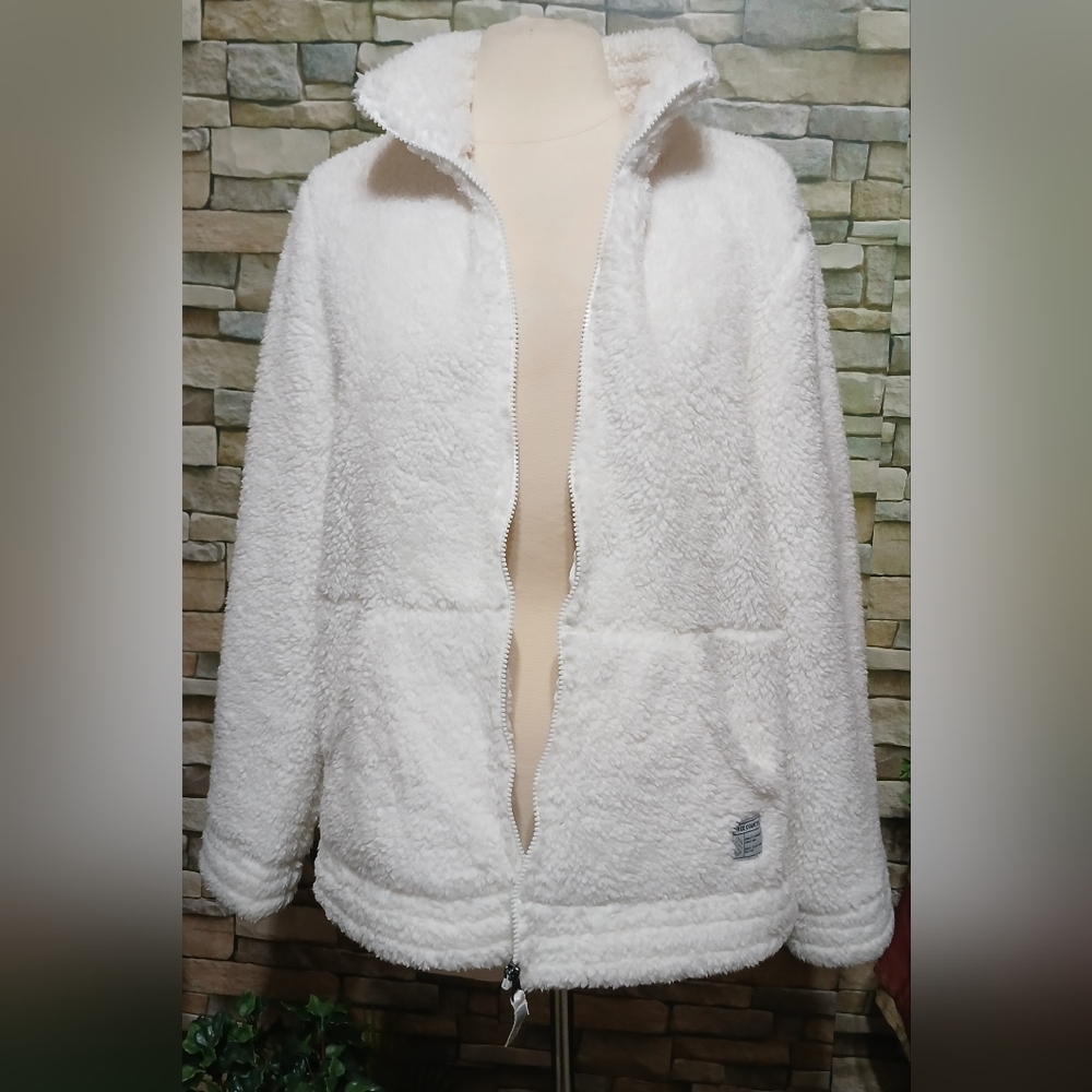Free Country Sierra Butter Pile II Womens Teddy Faux Fur Full Zip Jacket XL - Picture 2 of 8